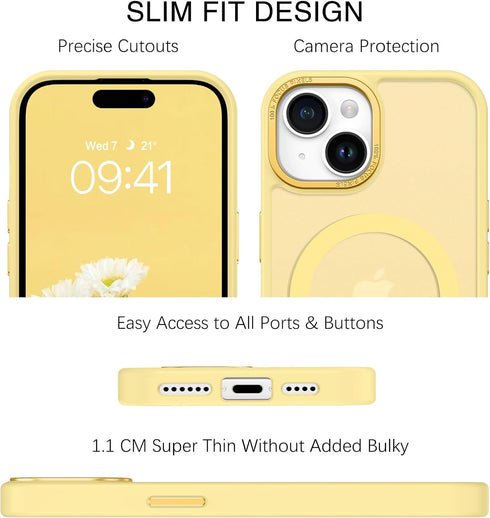 BENTOBEN iPhone 15 Plus Case, Translucent Matte Slim Shockproof Magnetic Phone Case, Protective Cover for 6.7 inch