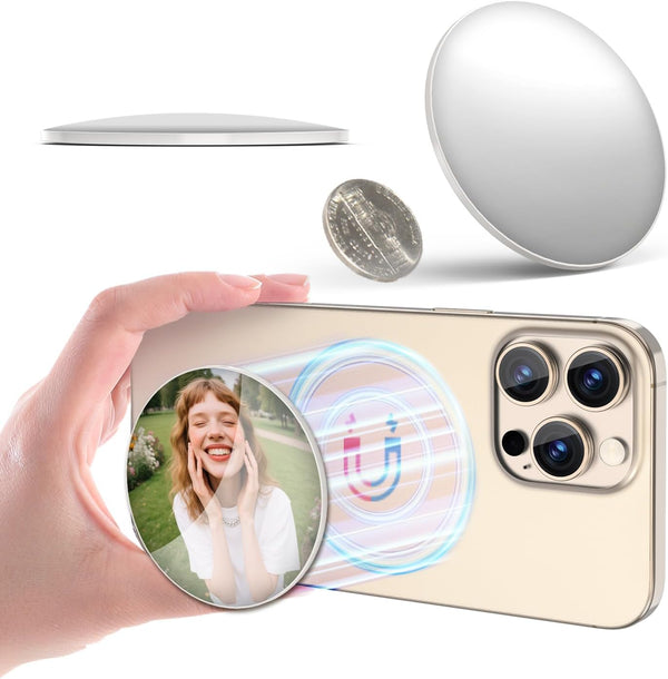 Takerers 2.25" Magnetic Selfie Mirror for Magsafe iPhone 16/15/14/13/12 Series Pro Max Plus