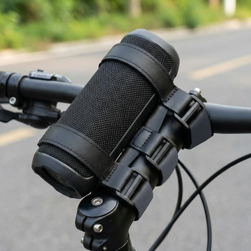 Lixternum Portable Speaker Mount for Bike, Waterproof Hook and Loop Fastener Strap Holder,