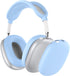 Sky Blue 3-in-1 Silicone Case Cover for Apple AirPods Max: Anti-Scratch Ear Pad, Ear Cups & Headband Protection.