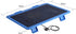 Portable Quiet Laptop Cooler Cooling Pad Stand with USB for 14 Inch Below Notebook (Blue)