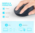 Type C Wireless Mouse, Dual Mode Rechargeable Silent Bluetooth Mice with 2.4G Receiver for Laptop, iMac, Chromebook