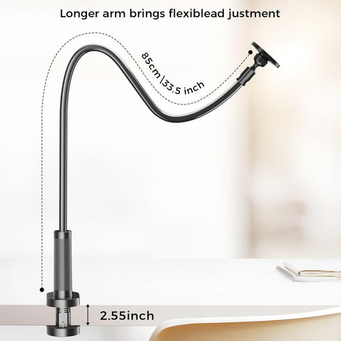 Voinap 360 17 16 15 14 13 12. Magnetic Gooseneck Phone Holder for Bed, Flexible Long Arm Overhead Phone Mount