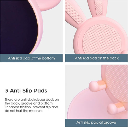 Cell Phone Stand, Adjustable Bunny Phone Holder for Desk, Cute Rabbit Design, Compatible with All Mobile Devices
