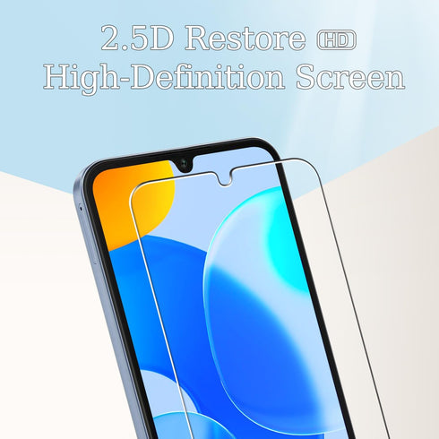 Kesuwe Screen Protector for Samsung Galaxy A25 5G - 3 Pack, Tempered Glass, Anti Scratch, 9H Hardness