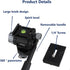 LEFTFOTO Mini Tripod Fluid Head with Pan Tilt Head, Arca Swiss Quick Release Plate for Camera Tripod and DSLR
