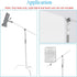 Selens 2 Piece Heavy Duty Swivel Light Stand Adapter, Versatile Head Clamp Mount Accessory with 4, 8, 11, 16mm Mounts