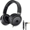 rockpapa Grade Wired Headphones with Microphone, Lightweight Foldable Stereo, 3.5mm Jack, Black