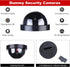 4 Pack Dummy Fake CCTV Dome Cameras with Flashing Red LED Light for Indoor Outdoor Home Business, Black