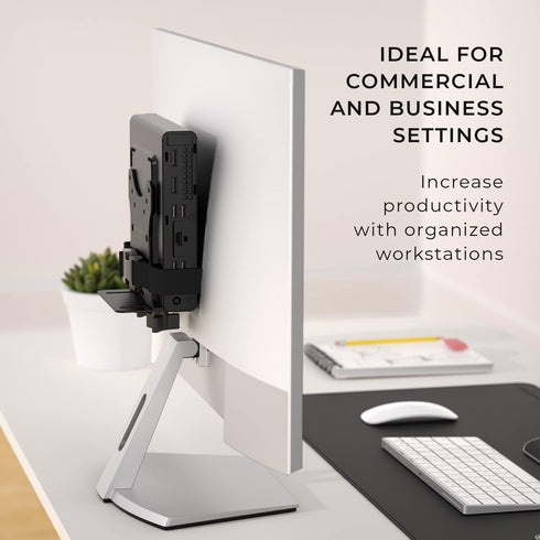 HumanCentric Thin Client Mount Bracket for Mini PC or Computer, VESA Monitor Arm, Pole, Under Desk, or Surface