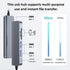 HCUSR 5 1 3.0/2.0, USB-C Hub Splitter in with USB SD/TF Splitter Card Reader, Aluminum Docking Station USB Hub