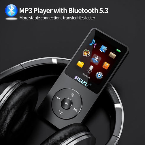 RUIZU 64GB MP3 Player with Bluetooth 5.3, Portable Music Player for Kids Sports Running, FM Radio, 80H Playback
