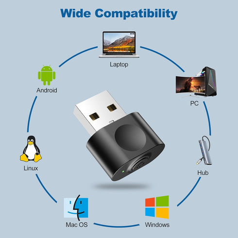aMZCaSE Mouse Jiggler Undetectable - USB Mouse Mover with Switch Button, Automatic Mouse Shaker, Black