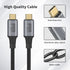 40Gbps 1.6FT/50cm, 100W 8K@60Hz 15, Duttek Short USB C to USB C Cable, Supports PD, Video, Nylon Braided, for iPhone