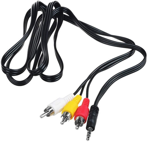 GUY-TECH 3 ZR850 ZR25MC ZR45MC ZR50MC ZR65MC ZR70MC, ZR900 ZR930 ZR950 AV A/V to RCA Audio Video Cable Cord for Canon