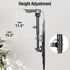 ELIVED Flip Down Ceiling TV Mount for Most 14-40 Inch TVs, Height Adjustable Full Motion Bracket 360° Swivel, Max VESA