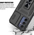 Shockproof Phone Case & Sliding Camera Cover & Ring Holder Kickstand with Screen Protector for Samsung Galaxy A15 5G