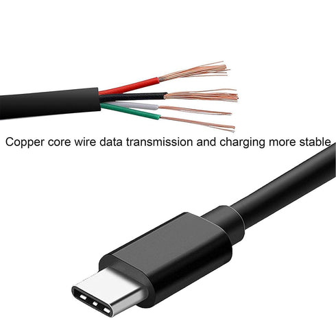 Suptig 2 Pack Charging Cable for GoPro Hero12/11/10/9/8/7/6/5/Hero Session, Charging and Data Sync Cord (Black)
