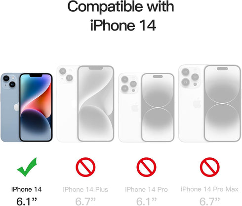JETech Screen Protector for iPhone 14 6.1-Inch, Tempered Glass Film, 3-Pack