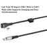 USB 3.1 Type C to Type C Cable, 90 Degree Spring Spiral Fast Charging Data Extension Cable, 3.3FT/1M for Laptop & Tablet