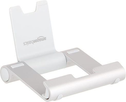 Amazon Basics Multi-Angle Portable Foldable Stand for Tablets, E-readers and Phones, Non-Slip Desktop Holder for iPads