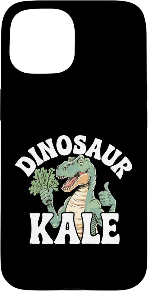 Dinosaur Kale Design Co. Funny Dinosaur Kale Raw Vegan Greens Vegetable Aesthetic Case for iPhone 15