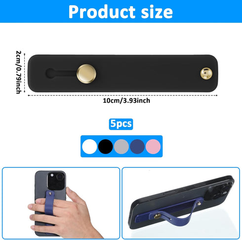 Giantree 6Pcs Phone Grip Strap, Phone Loop Finger Holder, Phones Holder for Hand Smartphones Accessories, Loops