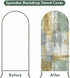 LFoveYuamer 7.2 Ft Arch Backdrop Cover, Yellow Sage Green Grey Decorative Wedding Arch Covers Spandex Fitted, Modern