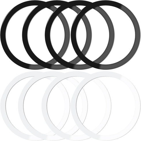 8 Pack Universal Metal Rings Sticker for Magsafe Magnetic Wireless Charger, Compatible with iPhone 15/14/13/12 Pro Mini