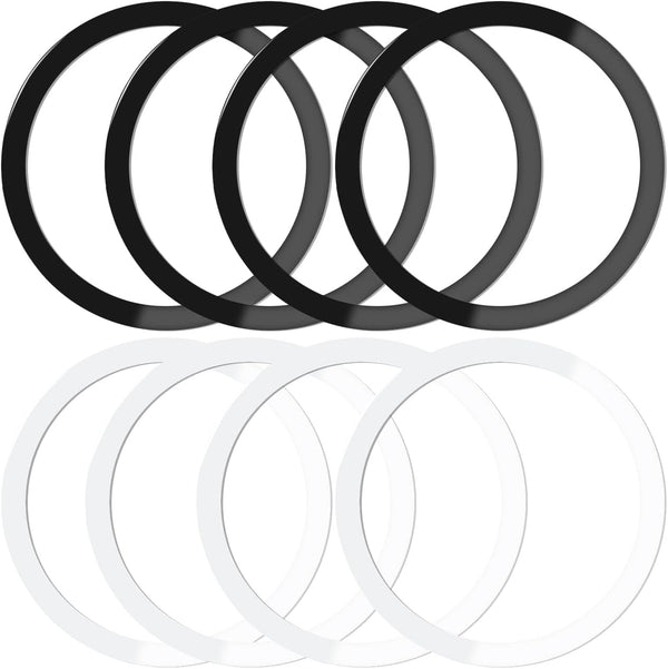 8 Pack Universal Metal Rings Sticker for Magsafe Magnetic Wireless Charger, Compatible with iPhone 15/14/13/12 Pro Mini