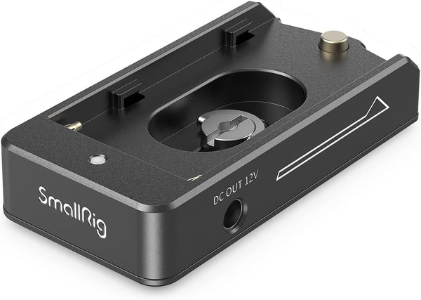 SmallRig NP-F Battery Adapter Plate Lite for Sony NP-F Battery, with 12V/7.4V Output Port, LED Low Battery Indicator