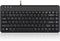 Perixx PERIBOARD-409H Wired USB Mini Keyboard with 2 USB Hubs, Black