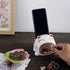 OUNONA 4.52X4.33X4.01In Cat Phone Stand for Desk Cute Desktop Mobile Phone Holder with Amplifying Bracket Multi-Purpose