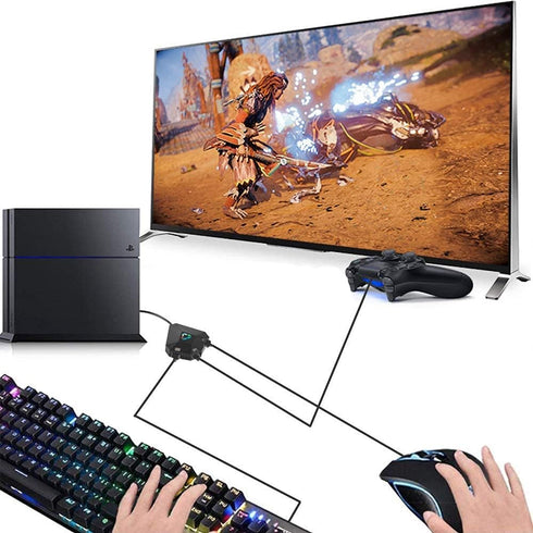 Keyboard and Mouse Converter for Nintendo Switch/PS4/PS3/Xbox One/Xbox 360, Supports Keyboard Mapping & Reset Button