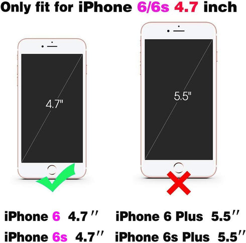 Asuwish Phone Case for iPhone 6 6s Wallet Cover with Tempered Glass Screen Protector and Flip Card Holder Cell iPhone6 Six i6 S iPhone6s iPhine6s iPhones6s i Phone6s Phone6 6a S6 Women Men Dark Green