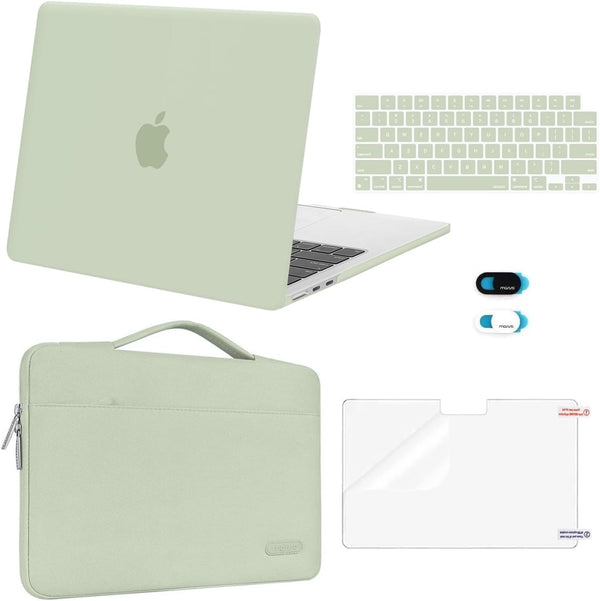 MOSISO MacBook Air 13 inch Case 2024 2023 2022 M3 A3113 M2 A2681, Hard Shell, Sleeve Bag, Keyboard Skin, Webcam Cover,
