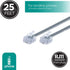 Power Gear Telephone Line Cord, 2 Pack, 25 Feet, Modular Jack Ends for Phone, Modem, Fax Machine