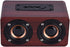 PUSOKEI Mini Bluetooth 4.2 Speaker, Wooden Stereo Loudspeakers, Portable Rechargeable Music Speakers with 3.5mm Input