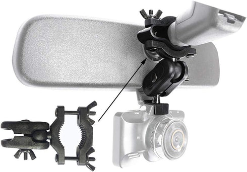 Dash Cam Mount, Universal Holder for Car Interior, Rear View Mirror Mount Kit for Most Dash Cameras (Black).