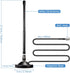 BINGFU 27MHz PL259 Magnetic Base CB Antenna with BNC & Male Connector for Cobra Midland Uniden Maxon President Handheld