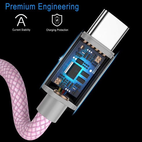 Basesailor USB Type C Charger Cable 3-Pack 3.3/6.6/10FT for iPhone 16 15 Pro Max, Samsung Galaxy A10E A20 A21