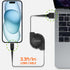Retractable USB-C Charger Cable, 3 Feet, Compatible with iPhone 15 Series, Samsung Galaxy, Google Pixel, iPad