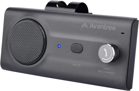 Avantree CK11 Hands Free Bluetooth 5.0 Car Kits with Loud Speakerphone, Wireless Visor Clip - Titanium