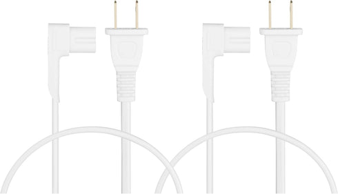 19.5in Power Cord 2-Pack for Sonos One, One SL, Play-1 Speakers - Short White Power Plug Cable