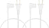 19.5in Power Cord 2-Pack for Sonos One, One SL, Play-1 Speakers - Short White Power Plug Cable