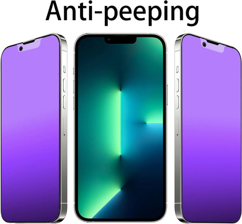 2 PCS Anti-Blue Privacy Anti-Glare Tempered Glass for iPhone 13 Pro Max/iPhone 14 Plus Matte Anti-Spy Screen Protector Anti-Peeping Film Anti-scratch Full Covered 6.7 inch