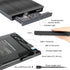 ROOFULL External CD DVD +/-RW Drive, USB 3.0 & USB-C Portable Player, Compatible with Windows, Mac, Linux