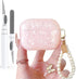 Olytop Cute Glitter Airpods Pro 2nd/1st Generation Case with Cleaner Pen, Pink Shell Pattern Cover for Women