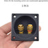 HAHIYO 56mm Diameter Square Speaker Box Terminal Cup, 2 PCS Black for Subwoofer Tower Speakers