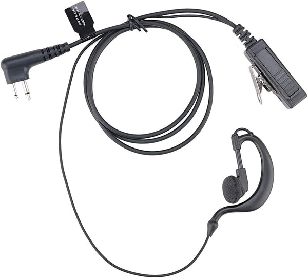CP200 Earpiece Headset, Black, G Shape, PU Material, Compatible with Motorola Walkie Talkies CLS1110, CLS1413, CLS1450